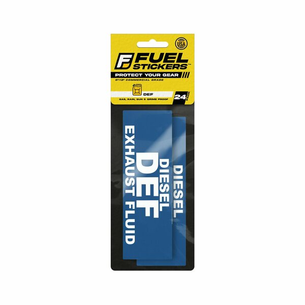 Fuel Stickers DEF Sticker, Diesel Exhaust Fluid Label: Fluid Safety, Hvy-Dty, White/Blue, 6''x2'', 24PK Z-262DEF-24PK